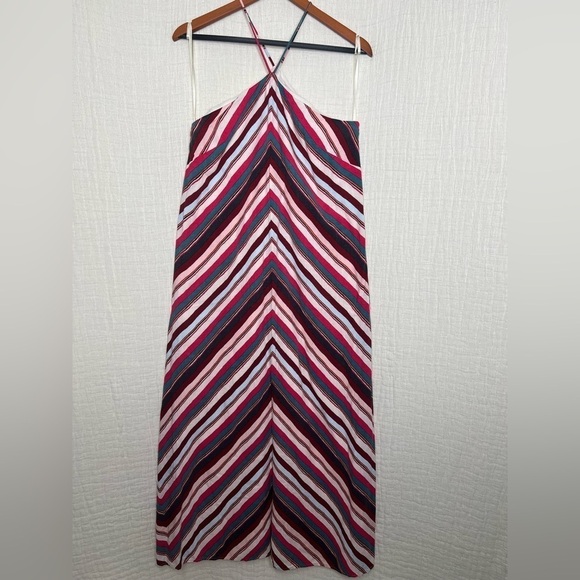 Ann Taylor LOFT Multicolor Chevron Striped Halter Maxi Dress size S Small - Picture 4 of 8